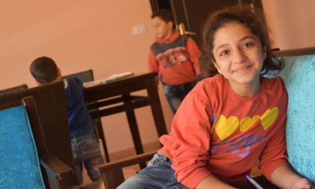 Mädchen in neuem SOS-Kinderdorf in Damaskus
